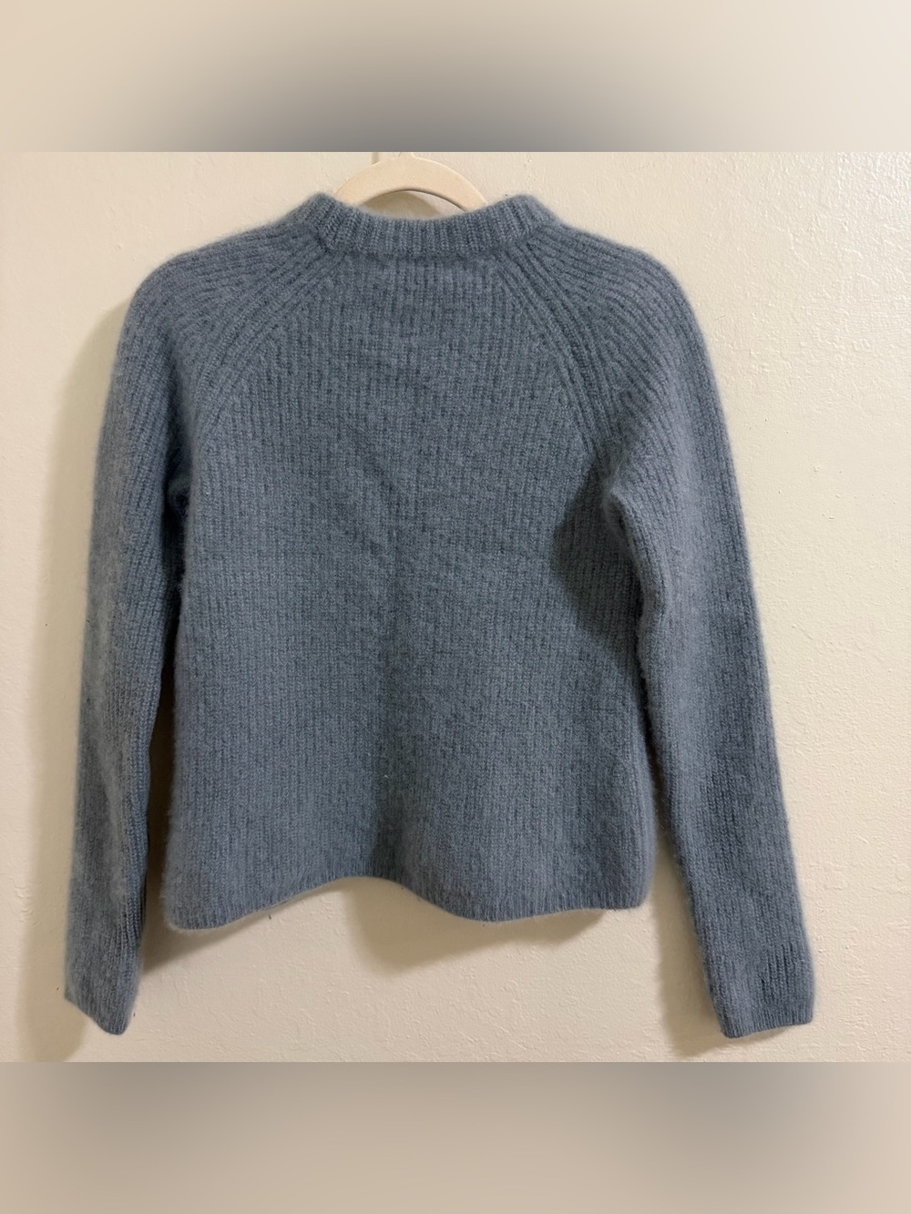 Quince Mongolian Cashmere Fisherman Crewneck size XS Dusty Blue Relaxed fit - Picture 8 of 10